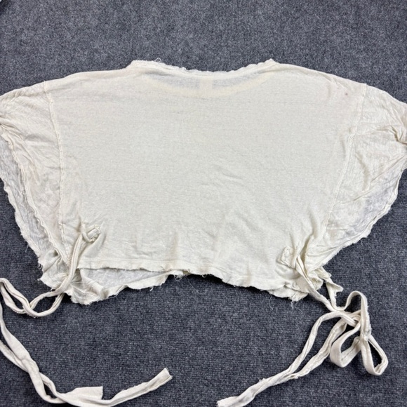 FREE PEOPLE We the Free Women’s Cream Pullover Tie Sides Boho Shirt size: Small - Picture 2 of 8